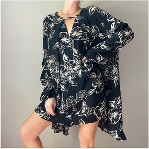 Free People Floral Tunic Mini Dress - size X-Small
